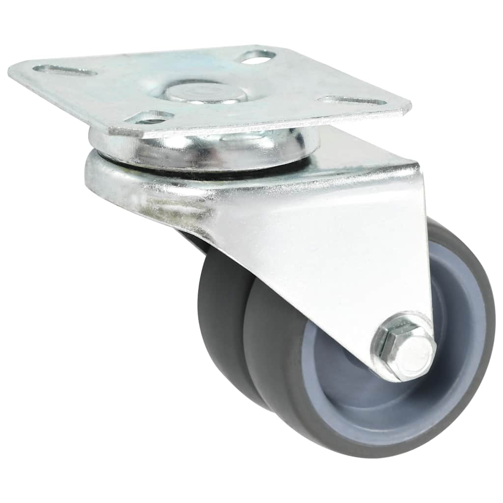 vidaXL 12 pcs Twin-wheel Swivel Casters 50 mm 3