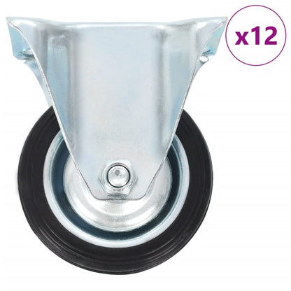 vidaXL 12 pcs Fixed Casters 75 mm 1