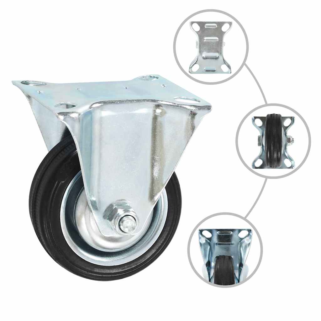 vidaXL 12 pcs Fixed Casters 75 mm 2