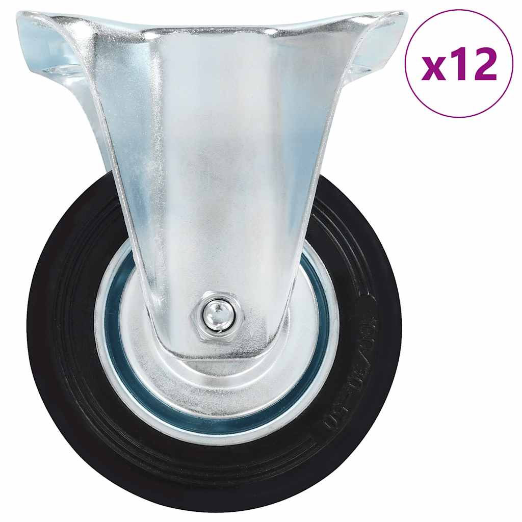 vidaXL 12 pcs Fixed Casters 100 mm 1