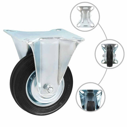 vidaXL 12 pcs Fixed Casters 100 mm 4