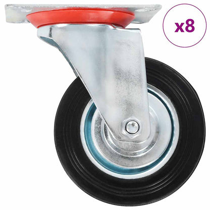 vidaXL 8 pcs Swivel Casters 100 mm 1
