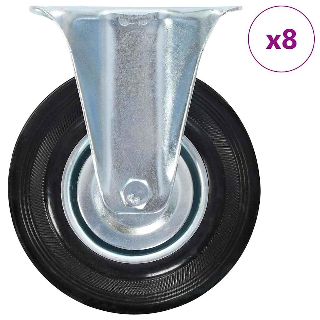 vidaXL 8 pcs Fixed Casters 125 mm 1