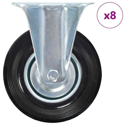 vidaXL 8 pcs Fixed Casters 125 mm 1