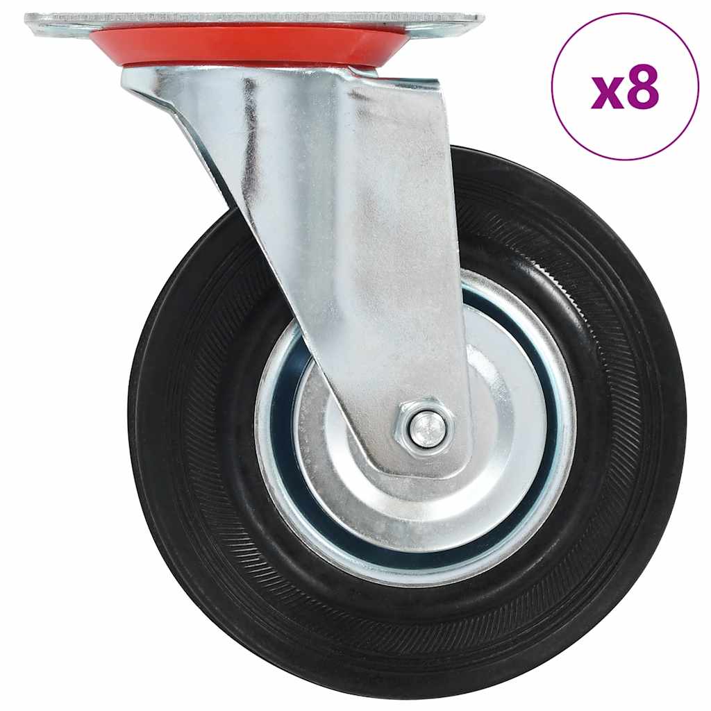 vidaXL 8 pcs Swivel Casters 125 mm 1