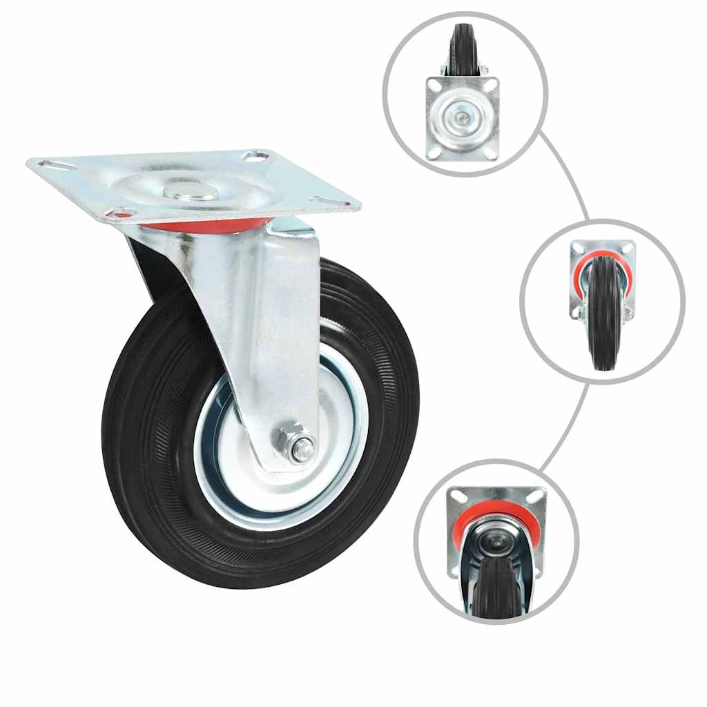 vidaXL 8 pcs Swivel Casters 125 mm 2