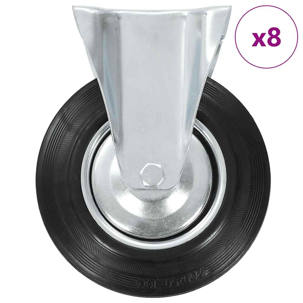 vidaXL 8 pcs Fixed Casters 200 mm 1
