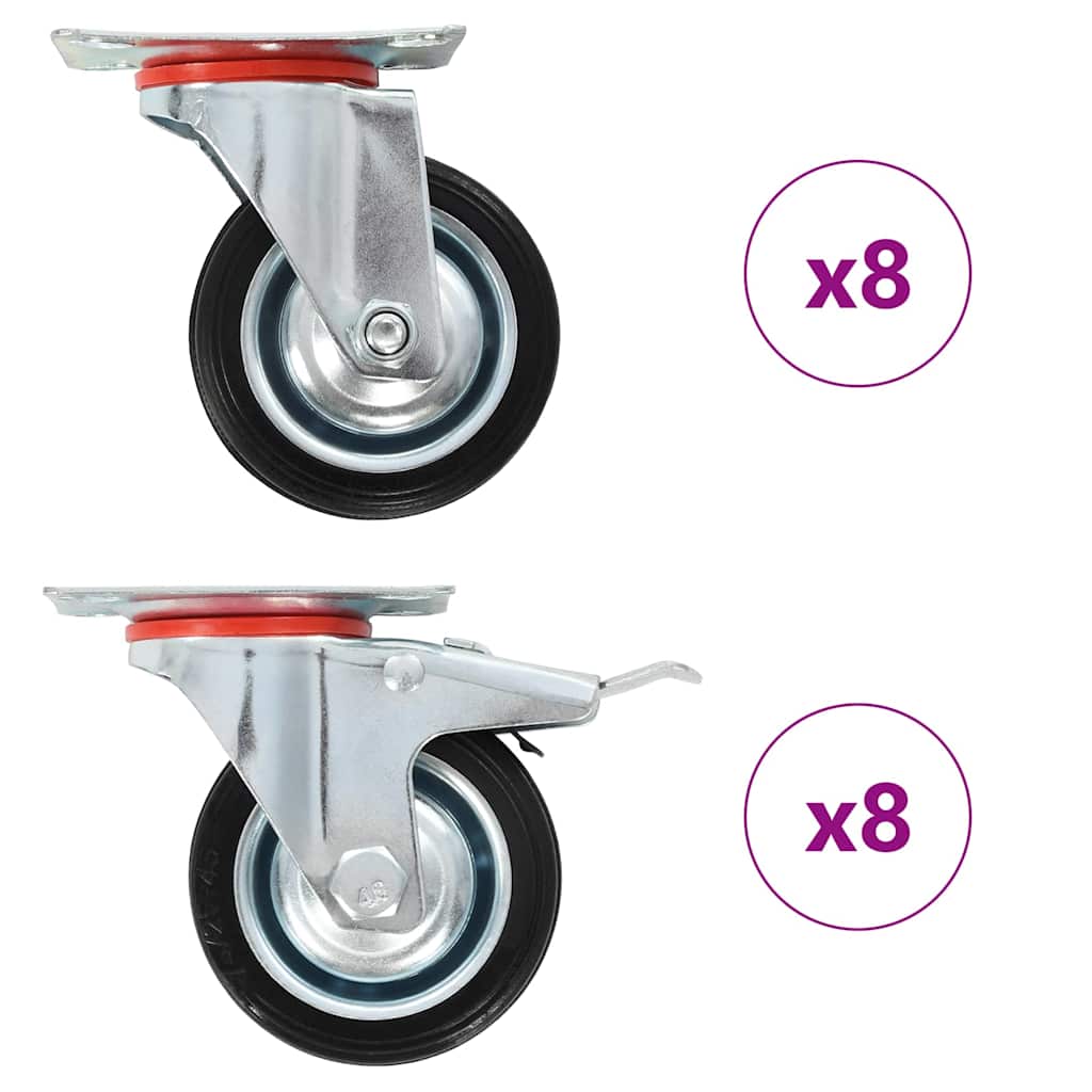 vidaXL 16 pcs Swivel Casters 75 mm 1
