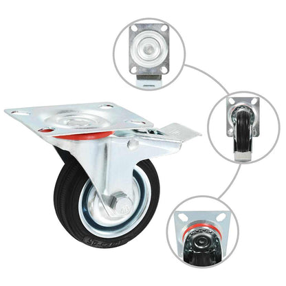 vidaXL 16 pcs Swivel Casters 75 mm 2