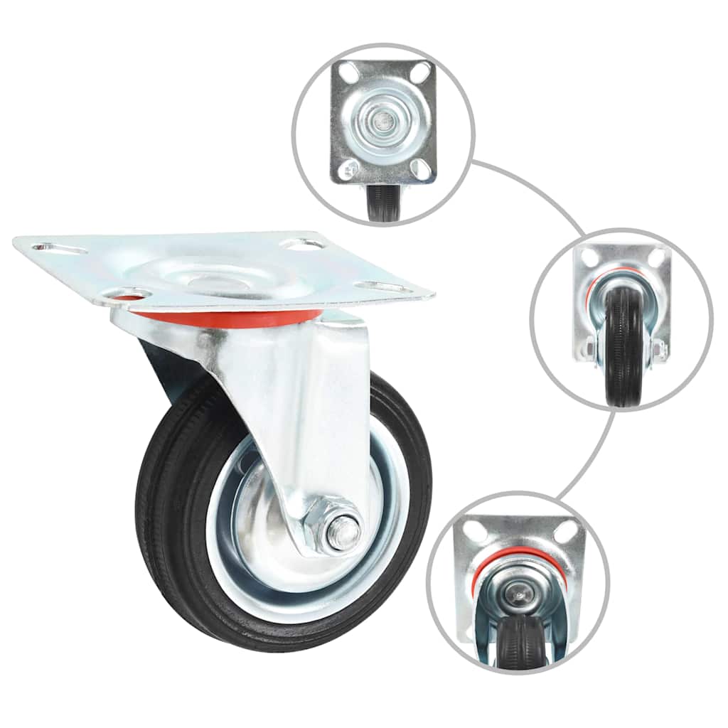 vidaXL 16 pcs Swivel Casters 75 mm 3