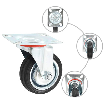 vidaXL 16 pcs Swivel Casters 75 mm 3