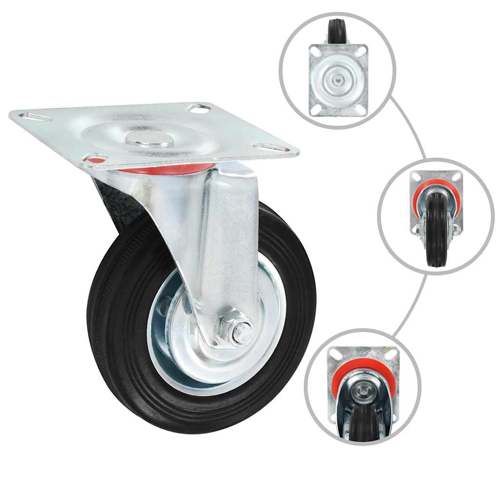 vidaXL 12 pcs Swivel Casters 100 mm 5