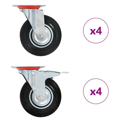 vidaXL 8 pcs Swivel Casters 125 mm 1