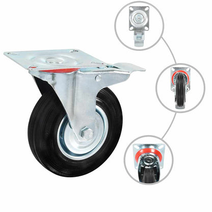 vidaXL 8 pcs Swivel Casters 125 mm 6