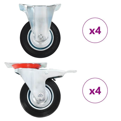 vidaXL 8 pcs Casters 100 mm 1