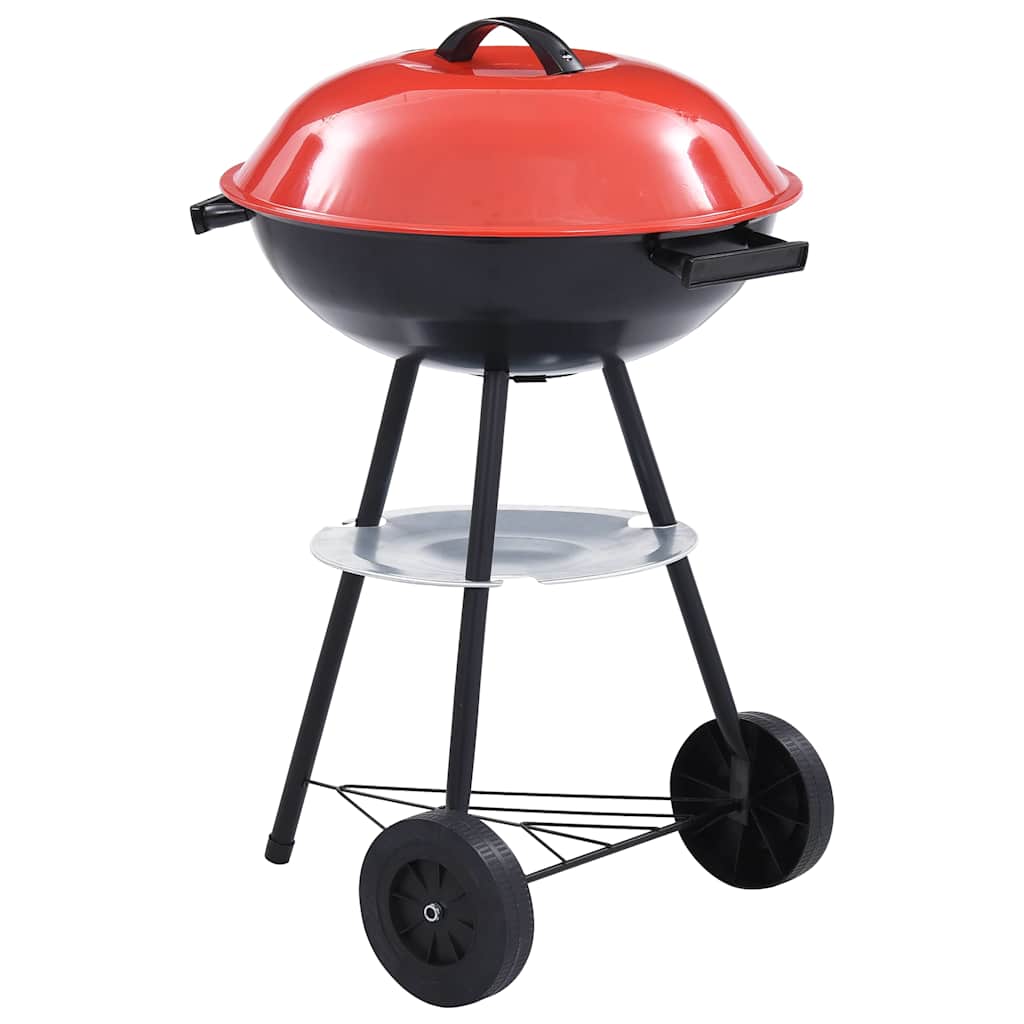vidaXL Portable XXL Charcoal Kettle BBQ Grill with Wheels 44 cm 1
