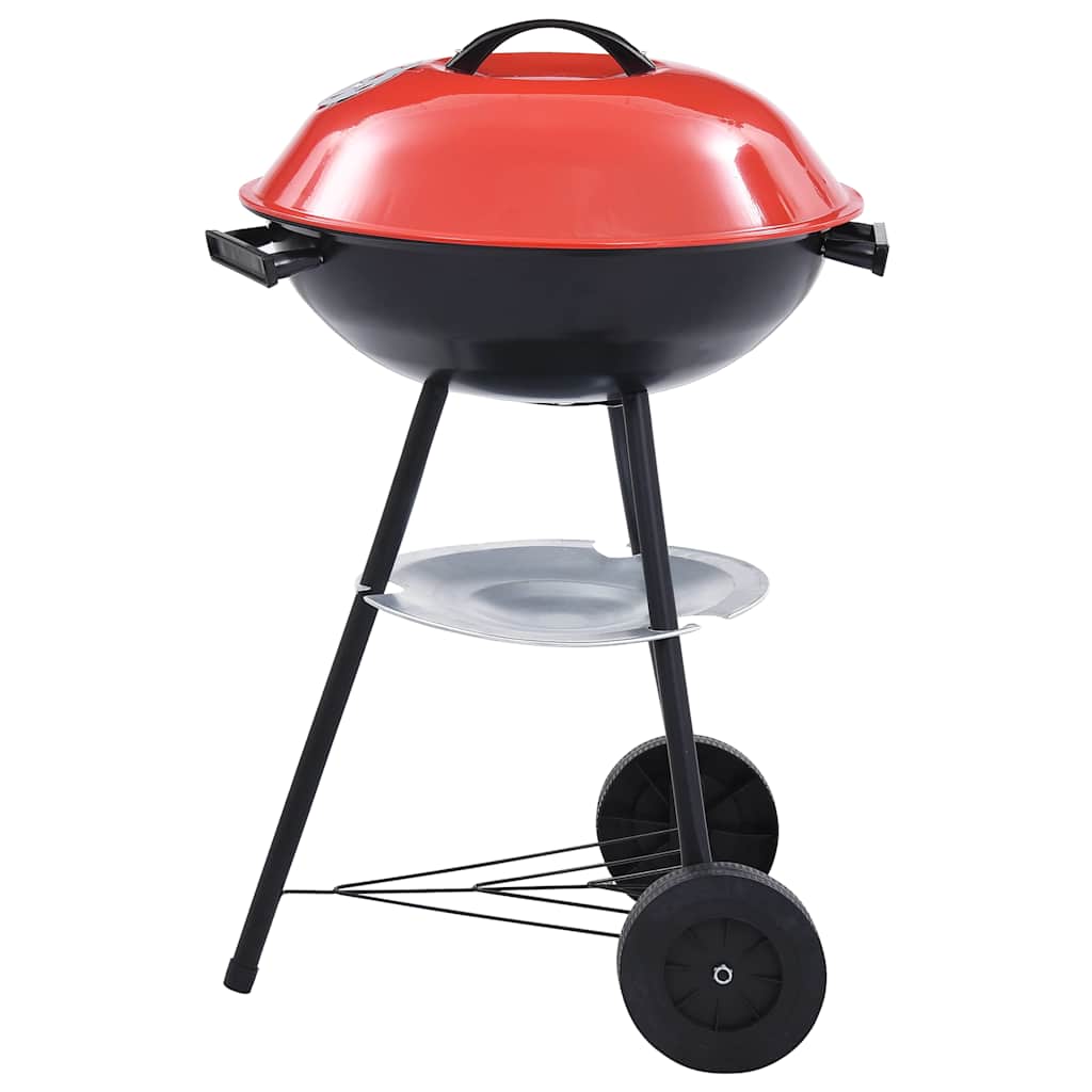 vidaXL Portable XXL Charcoal Kettle BBQ Grill with Wheels 44 cm 2