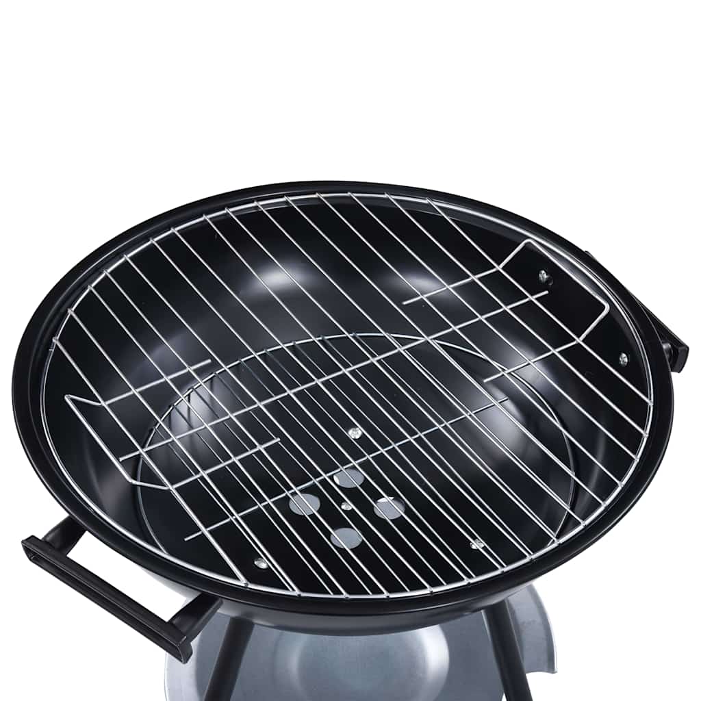 vidaXL Portable XXL Charcoal Kettle BBQ Grill with Wheels 44 cm 5