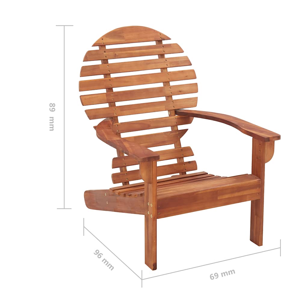 vidaXL Adirondack Chair Solid Acacia Wood 6
