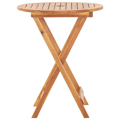 vidaXL Garden Table | Brown | Solid Acacia Wood | Diameter 60 cm x Height 75 cm 4