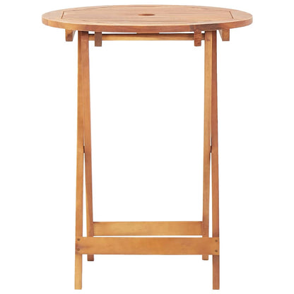 vidaXL Garden Table | Brown | Solid Acacia Wood | Diameter 60 cm x Height 75 cm 5