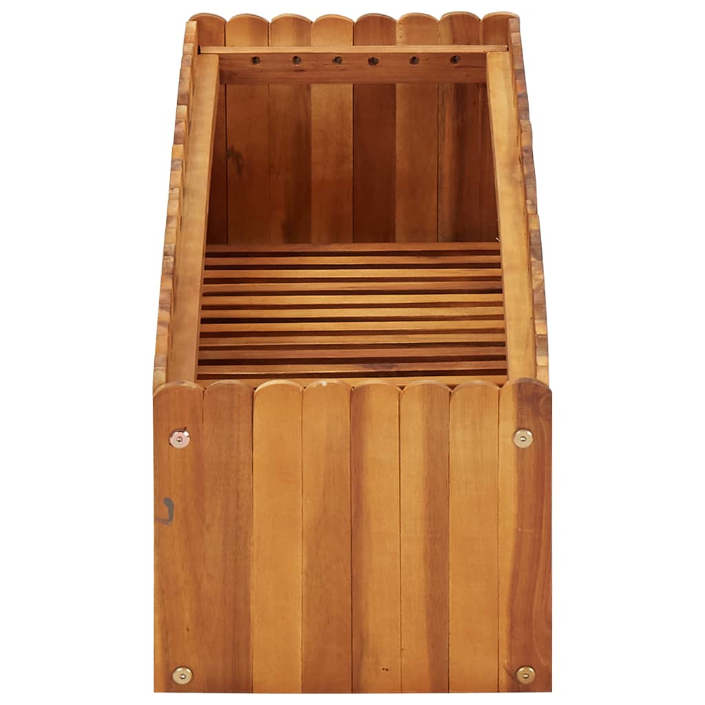 vidaXL Raised Bed | Natural wood colour | Solid acacia wood | Large | Planters 3