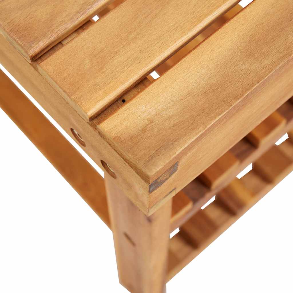 vidaXL Shoe Rack | Natural wood | Solid Acacia Wood | Medium | Shoe Rack 4