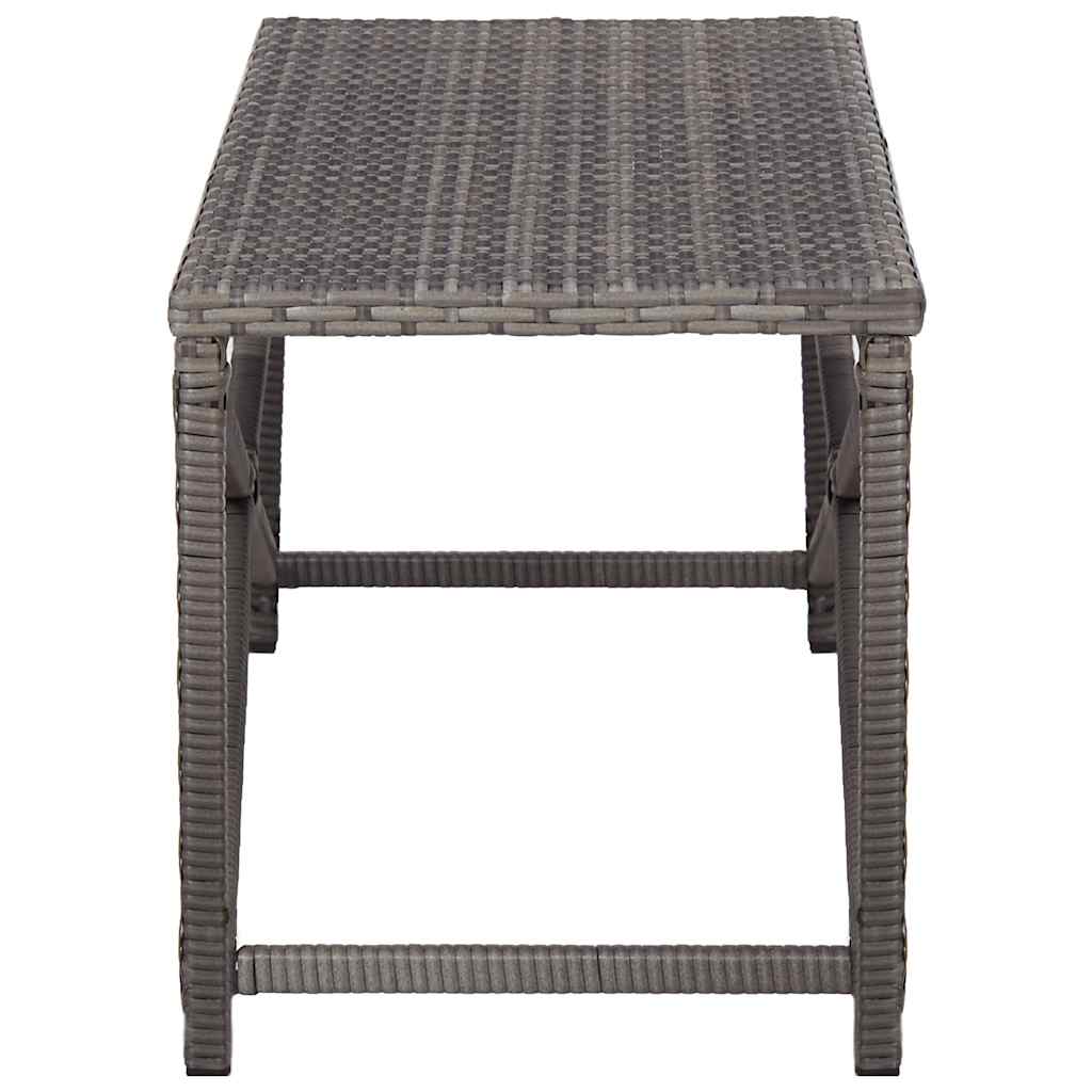 vidaXL Garden Bench 120 cm Poly Rattan Grey 3