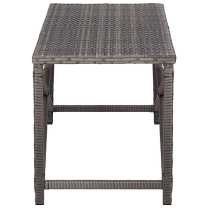 vidaXL Garden Bench 120 cm Poly Rattan Grey 3
