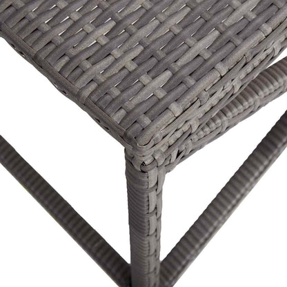 vidaXL Garden Bench 120 cm Poly Rattan Grey 4