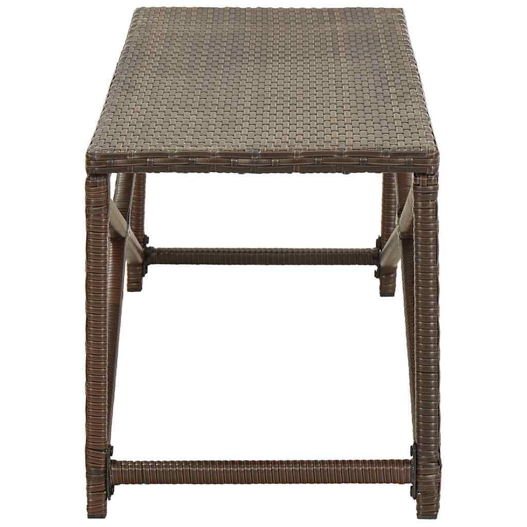 vidaXL Garden Bench 120 cm Poly Rattan Brown 3