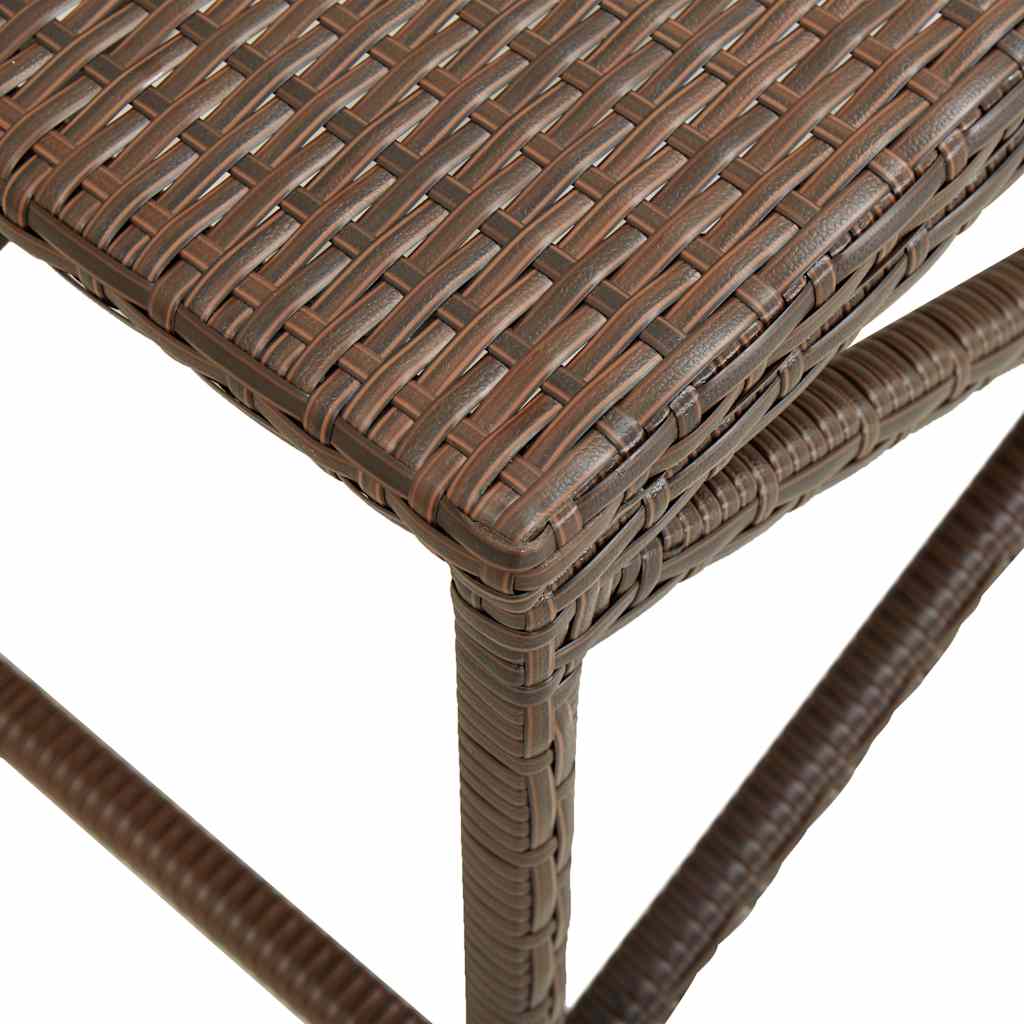 vidaXL Garden Bench 120 cm Poly Rattan Brown 4