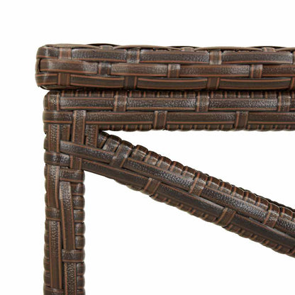 vidaXL Garden Bench 120 cm Poly Rattan Brown 5