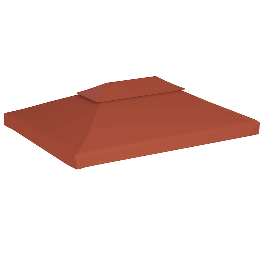 2-Tier Gazebo Top Cover 310 g/m² Terracotta 4 x 3 m