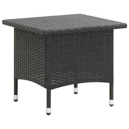 vidaXL Outdoor Table | Black | PE Rattan | 50x50x47 cm | Durable | Outdoor Table 1