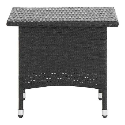 Tea Table 50x50x47 cm Poly Rattan Black