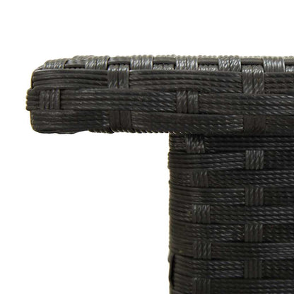 vidaXL Outdoor Table | Black | PE Rattan | 50x50x47 cm | Durable | Outdoor Table 3