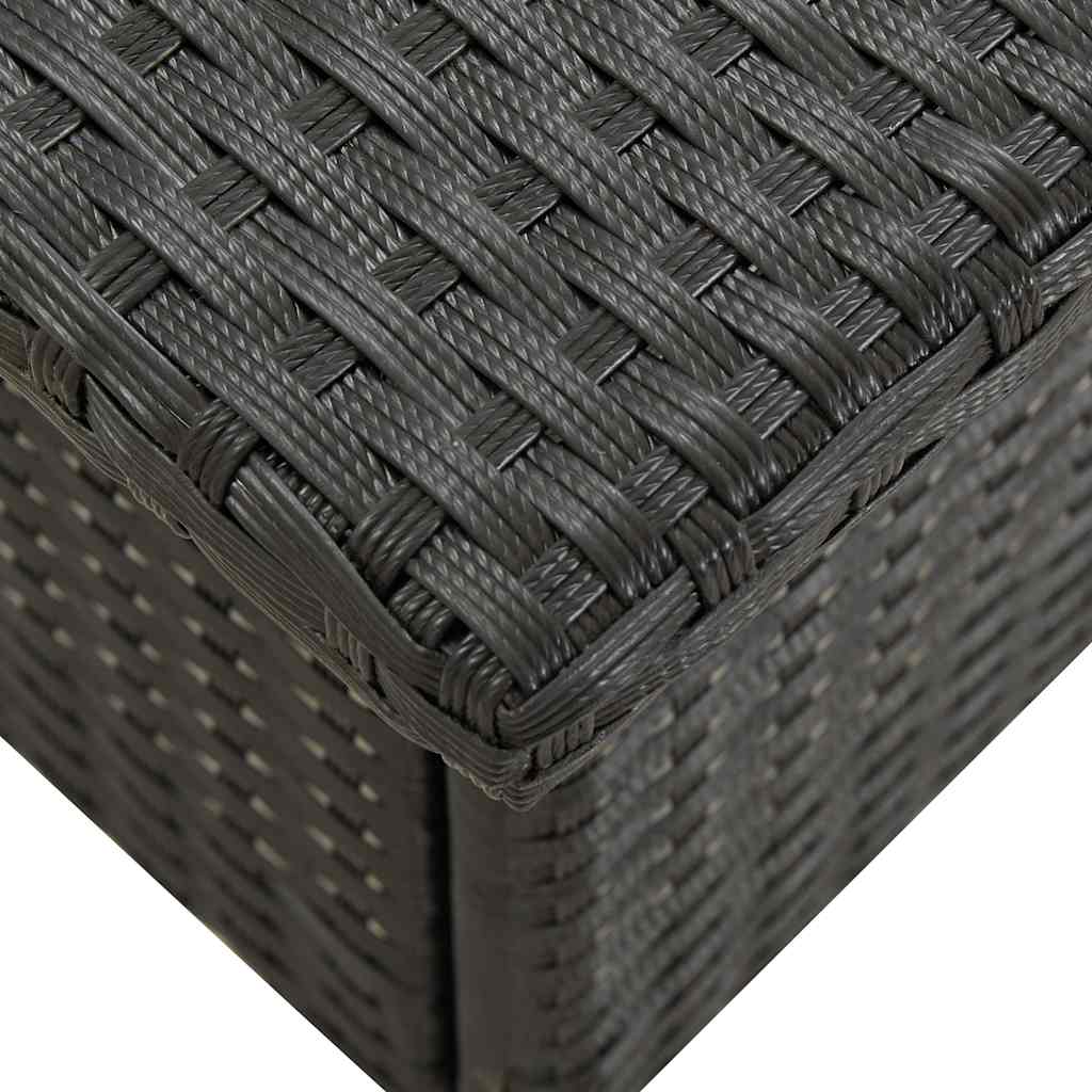 vidaXL Outdoor Table | Black | PE Rattan | 50x50x47 cm | Durable | Outdoor Table 4