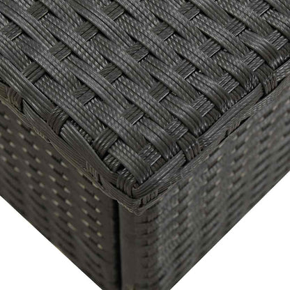 vidaXL Outdoor Table | Black | PE Rattan | 50x50x47 cm | Durable | Outdoor Table 4