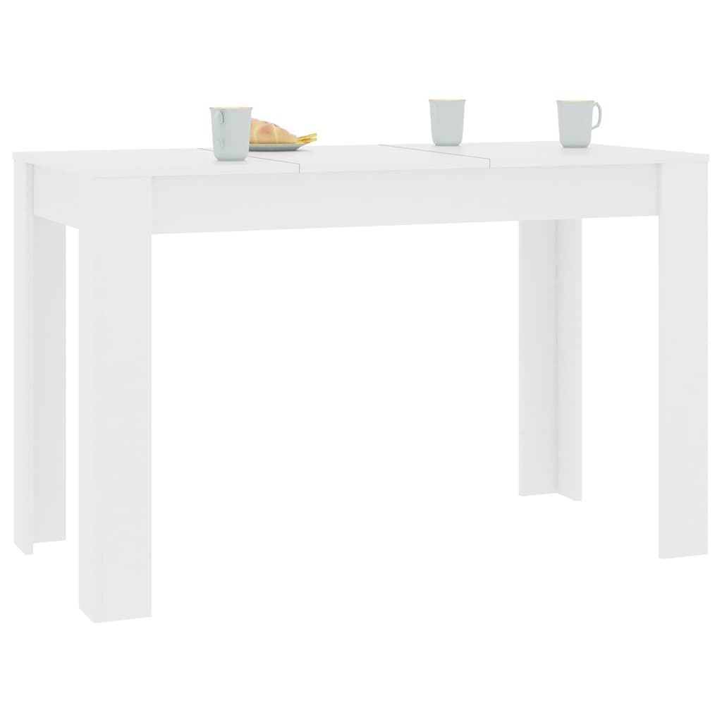 vidaXL Dining Table White 120x60x76 cm Engineered Wood 3