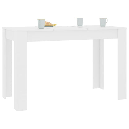 vidaXL Dining Table White 120x60x76 cm Engineered Wood 3
