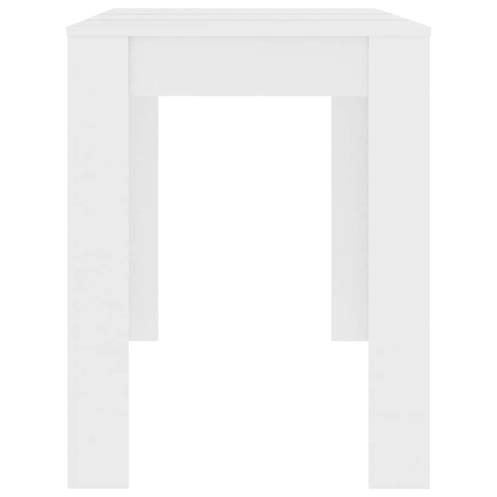 vidaXL Dining Table White 120x60x76 cm Engineered Wood 5