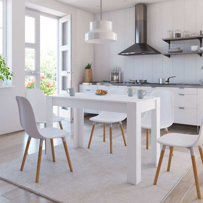 vidaXL Dining Table White 120x60x76 cm Engineered Wood 1