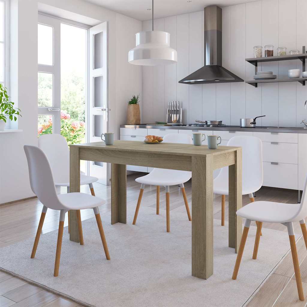 800435 vidaXL Dining Table Sonoma Oak 120x60x76 cm Engineered Wood 1