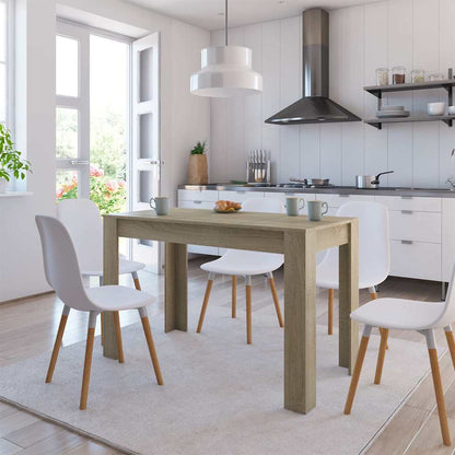 800435 vidaXL Dining Table Sonoma Oak 120x60x76 cm Engineered Wood 1