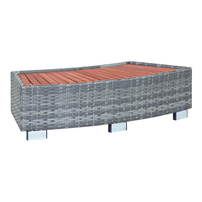 Spa Step Poly Rattan 92x45x25 cm Grey