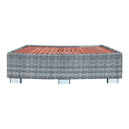 Spa Step Poly Rattan 92x45x25 cm Grey