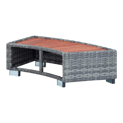 Spa Step Poly Rattan 92x45x25 cm Grey