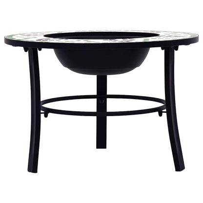 vidaXl Mosaic Fire Pit Green 68cm Ceramic 3
