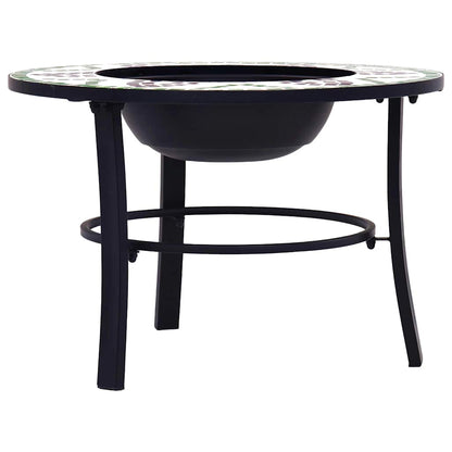 vidaXl Mosaic Fire Pit Green 68cm Ceramic 4